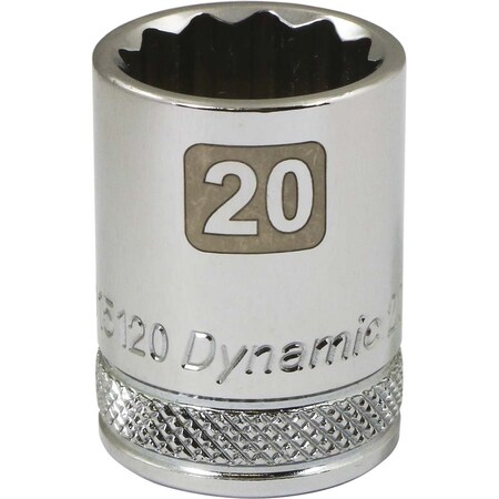Dynamic 1/2" Drive, 20mm Metric Socket, 12 Points D015120